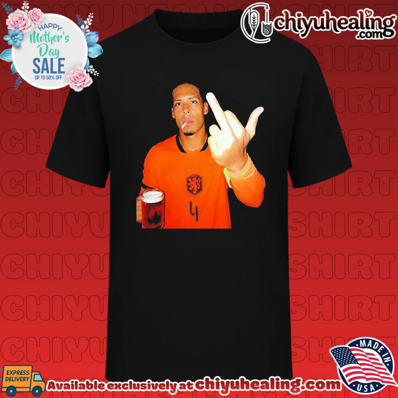 Virgil Van Dijk Netherlands National Football Team middle finger