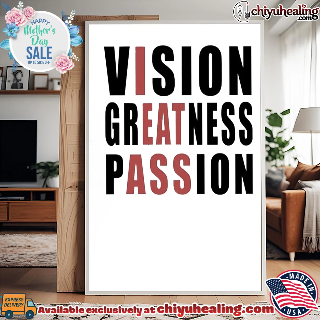 Vision Greatness Passion inspirational motivational shirt & hoodie Vision Greatness Passion inspirational motivational