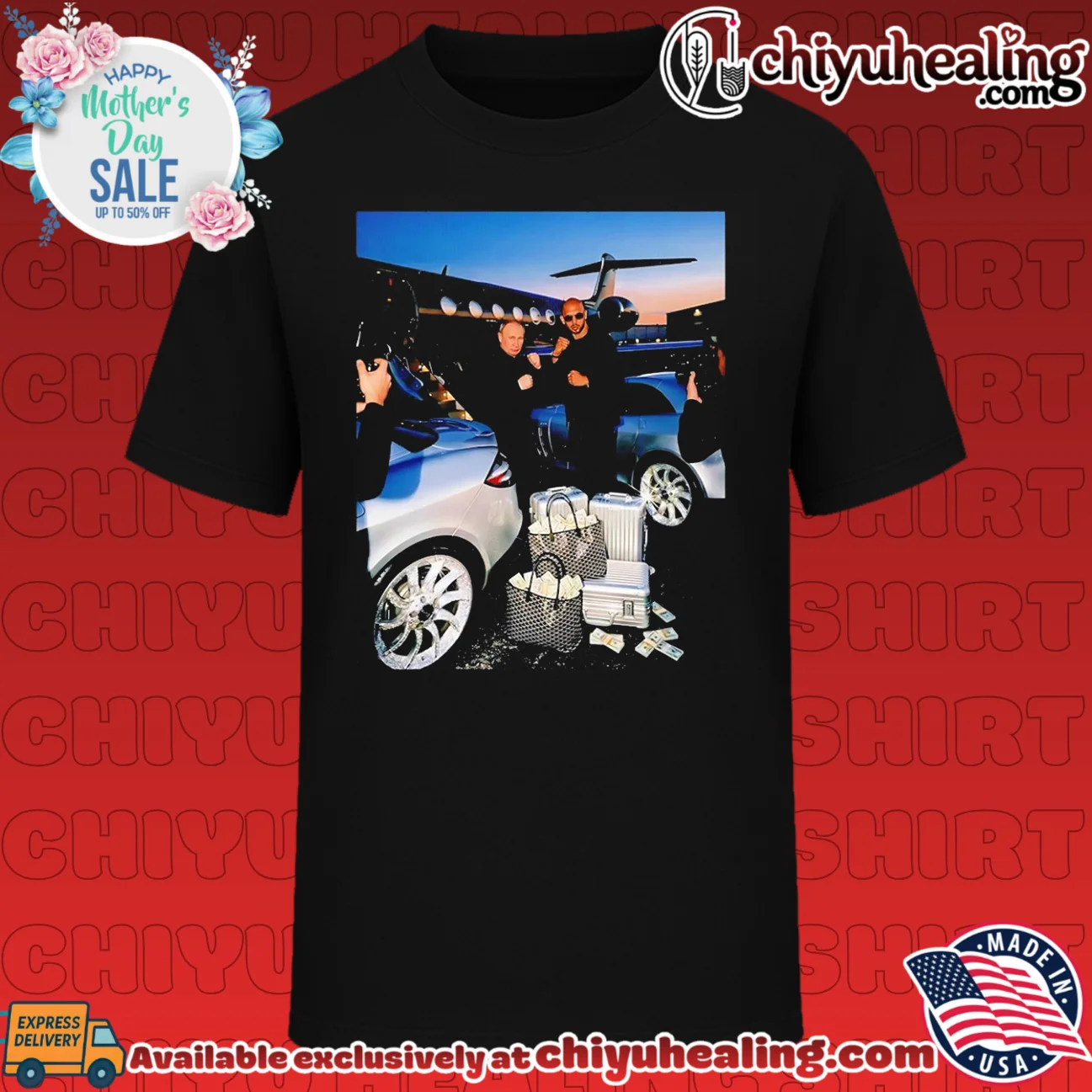 Vladimir Putin and Andrew Tate portrait shirt & hoodie
