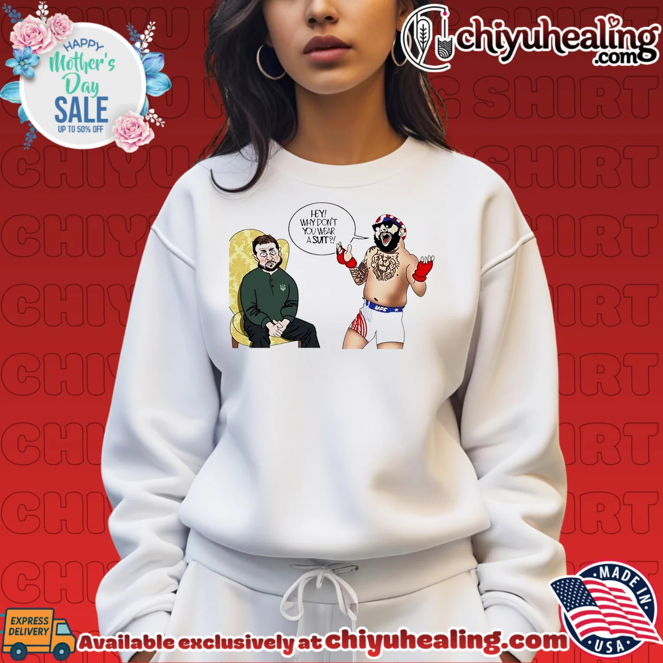 Volodymyr Zelenskyy and Colby Covington Why Don't You Wear a Suit Political Cartoon shirt & hoodie Volodymyr Zelenskyy and Colby Covington Why Don't You Wear a Suit Political Cartoon