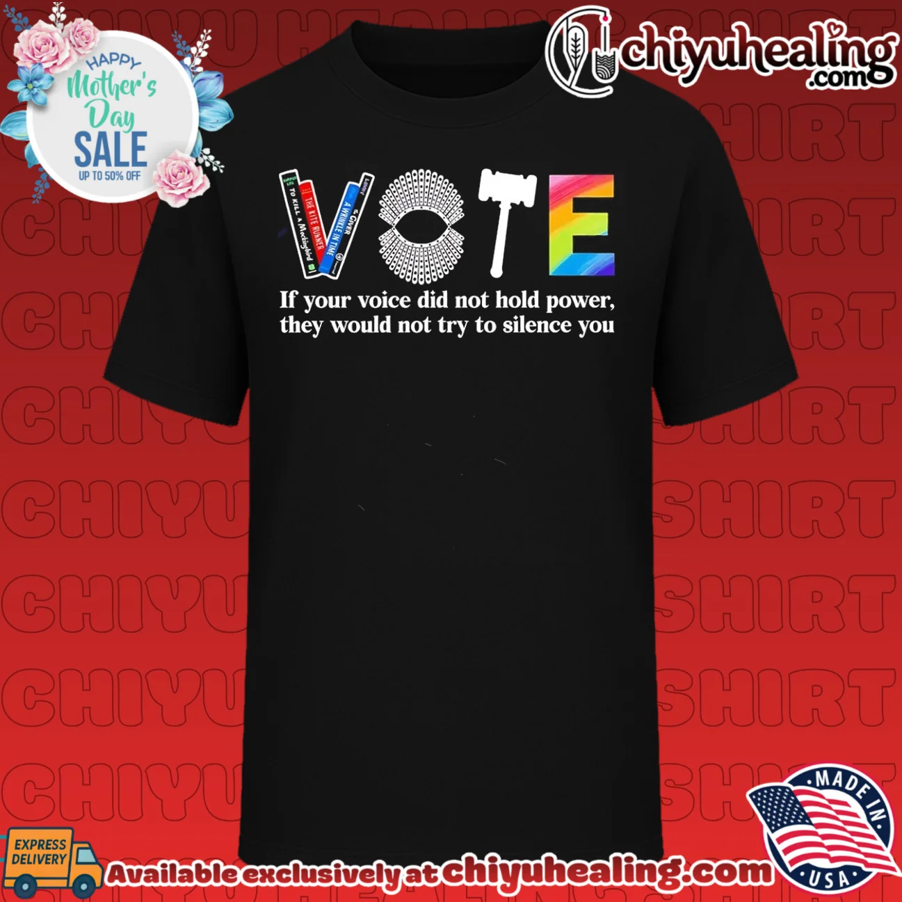Vote if your voice did not hold power they would not try to silence you shirt & hoodie