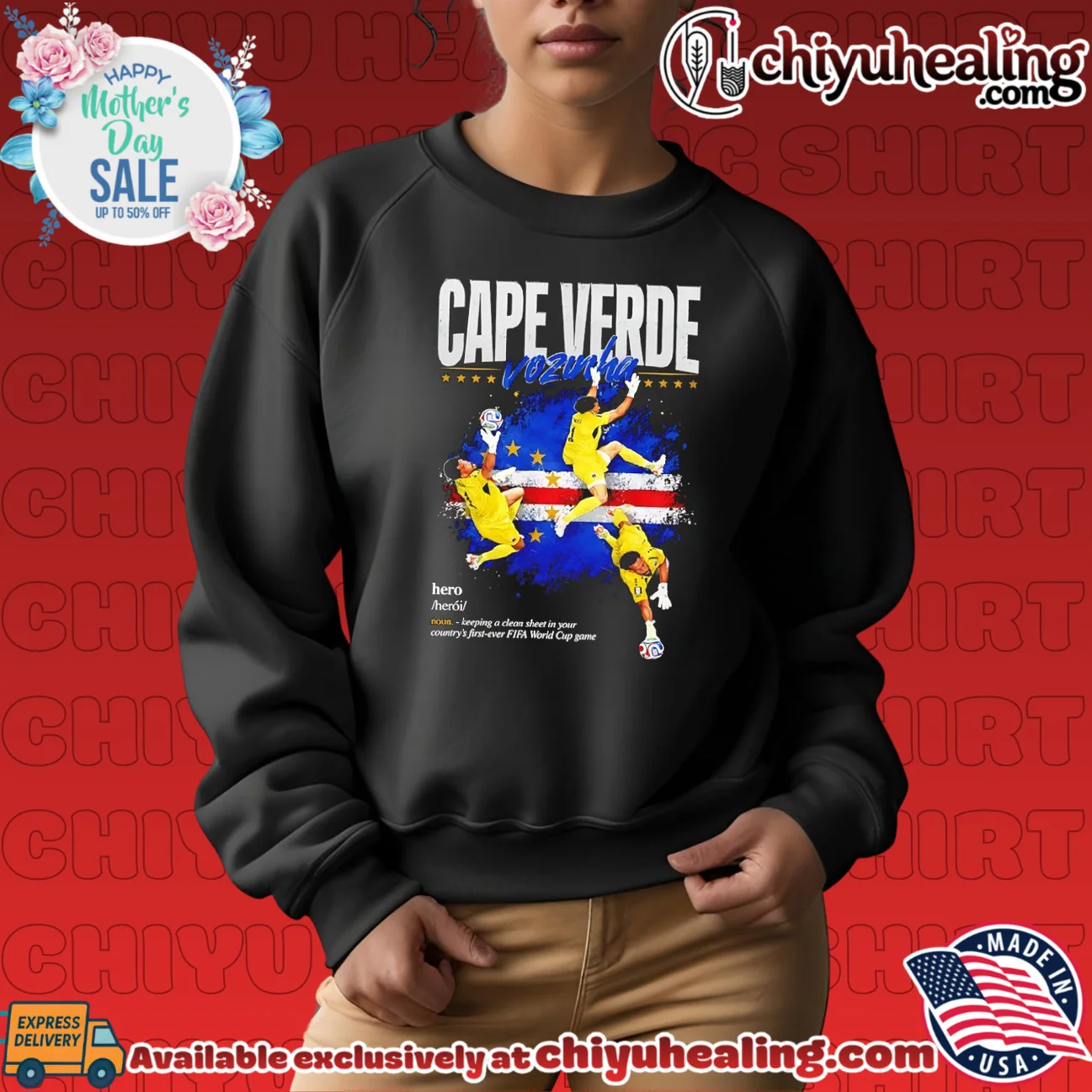 Vozinha cape verde hero clean sheet goalkeeper shirt & hoodie Vozinha cape verde hero clean sheet goalkeeper