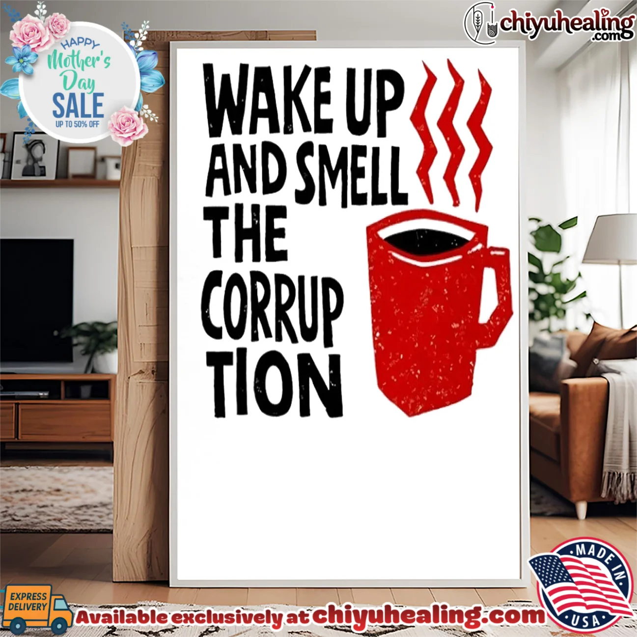 Wake up and smell the corruption graphic authentic shirt & hoodie | Official Style Drop Wake up and smell the corruption graphic