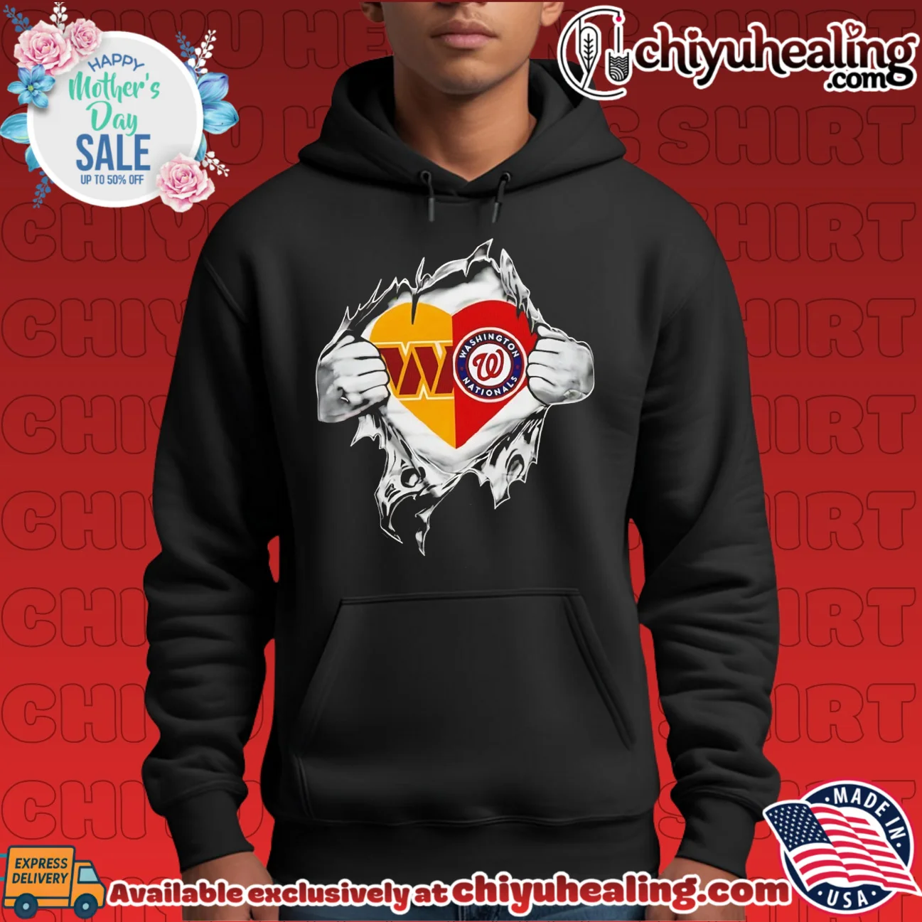 Washington Commanders and Washington Nationals It Is in My Heart shirt & hoodie Washington Commanders and Washington Nationals It Is in My Heart shirt & hoodie