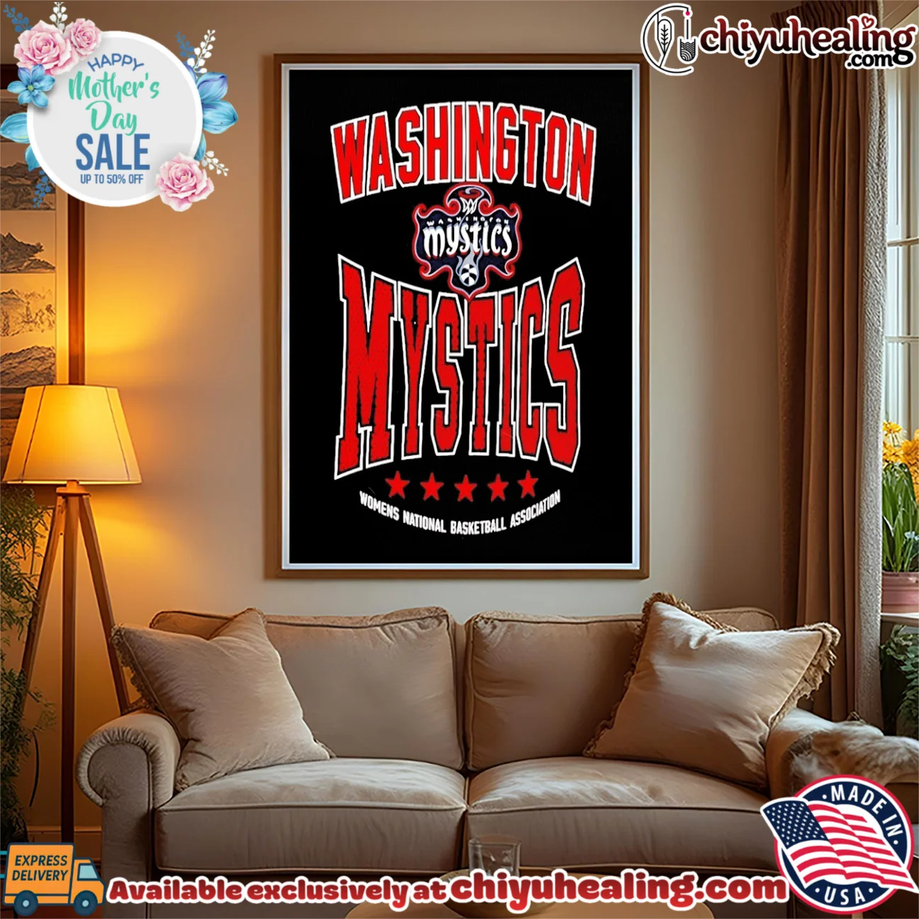 Washington Mystics WNBA 2026 Starter Center Squeeze limited shirt & hoodie | Modern Street Style Washington Mystics WNBA 2026 Starter Center Squeeze