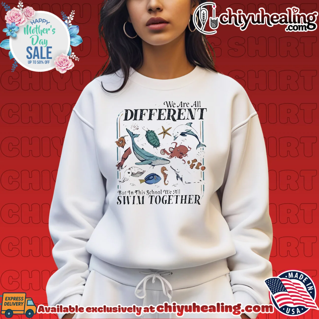 We Are All Different but in This School We All Swim Together shirt & hoodie We Are All Different but in This School We All Swim Together shirt & hoodie