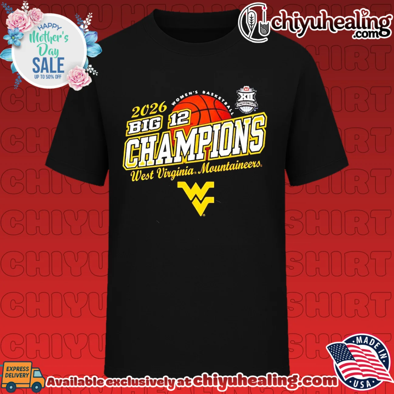 West Virginia 2026 Big 12 Women's Basketball Tournament Champs shirt