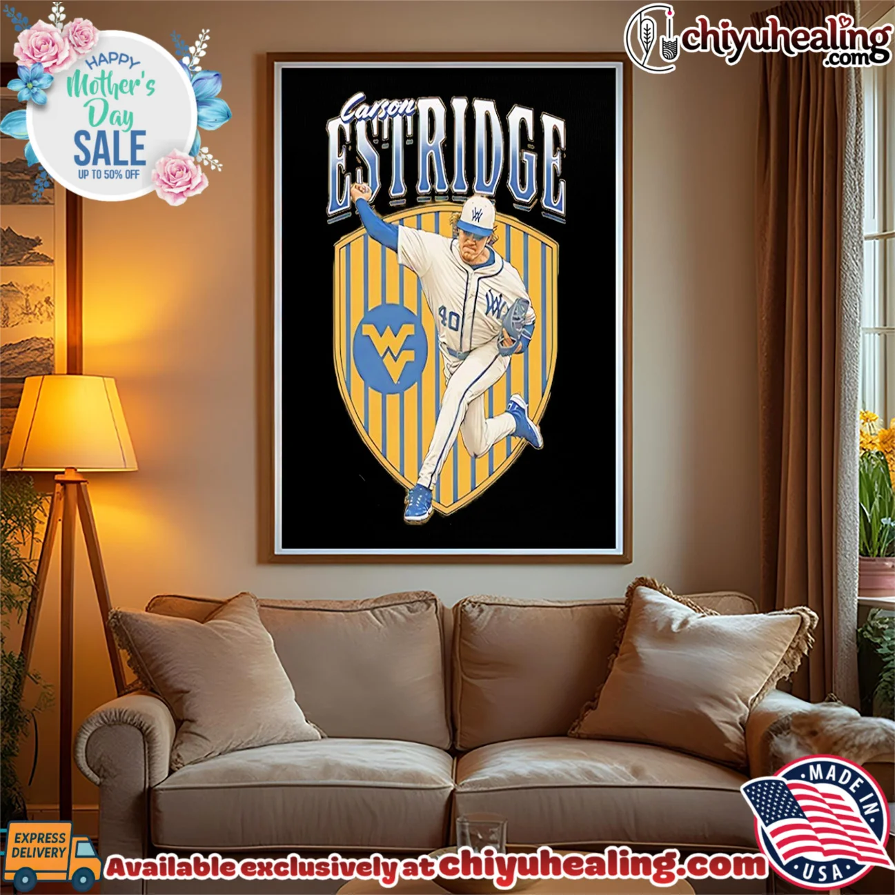 West Virginia Carson Estridge running pose illustration custom shirt & hoodie - Ultimate Gift Edition West Virginia Carson Estridge running pose illustration