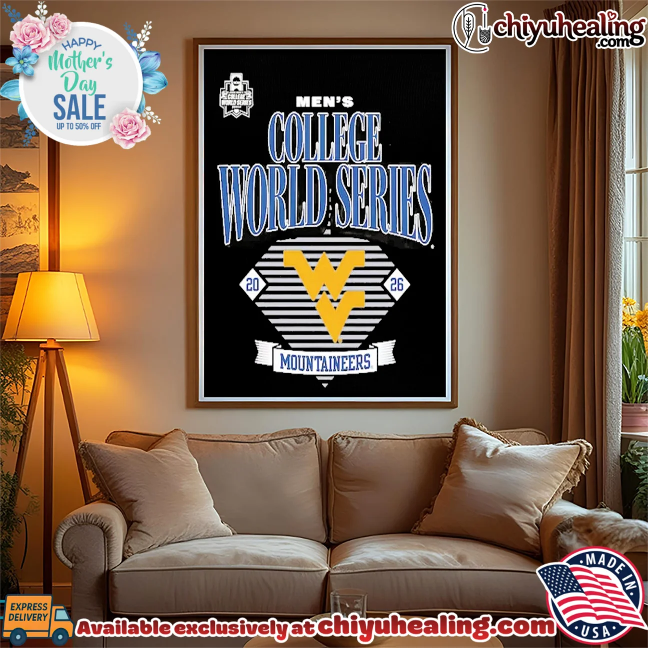 West Virginia Mountaineers 2026 NCAA Baseball Men's College World Series masterpiece shirt & hoodie - Everyday Fit West Virginia Mountaineers 2026 NCAA Baseball Men's College World Series