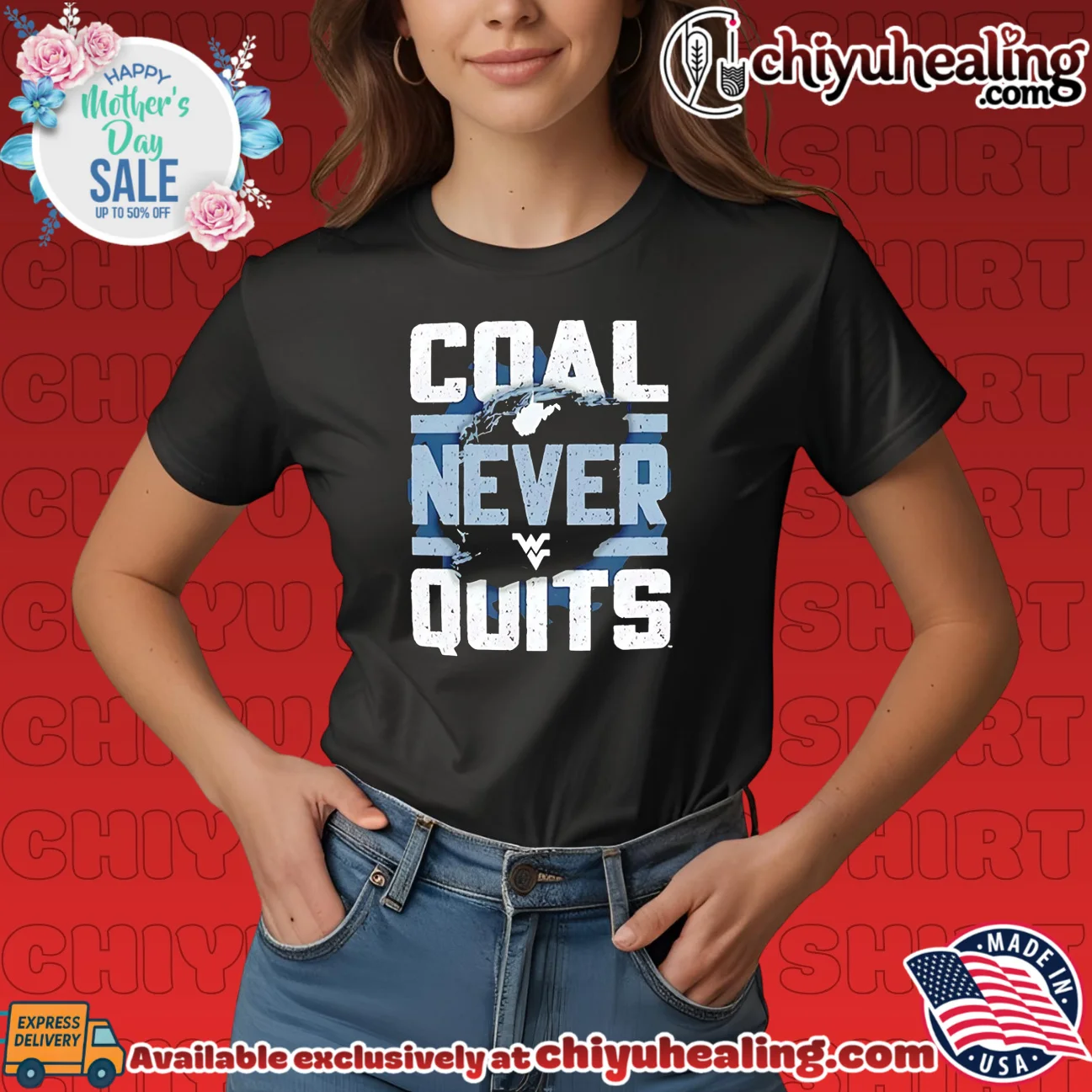 West Virginia Mountaineers Coal Never Quits shirt elite shirt & hoodie | Exclusive Fan Gear West Virginia Mountaineers Coal Never Quits shirt