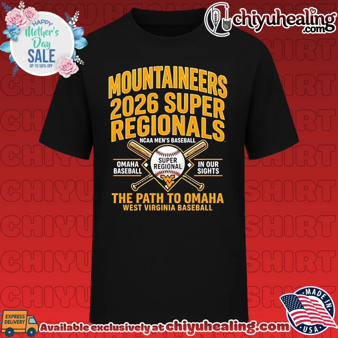 West Virginia Mountaineers College World Series 2026 logo