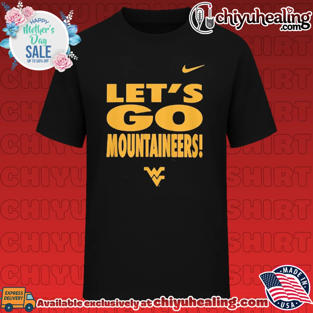 West Virginia Mountaineers Let's Go Mountaineers Slogan shirt & hoodie