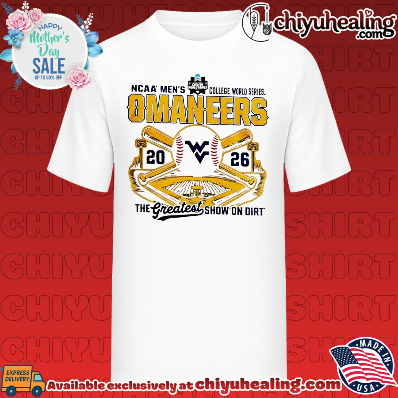 West Virginia Mountaineers Omaneers Baseball College World Series 2026 shirt