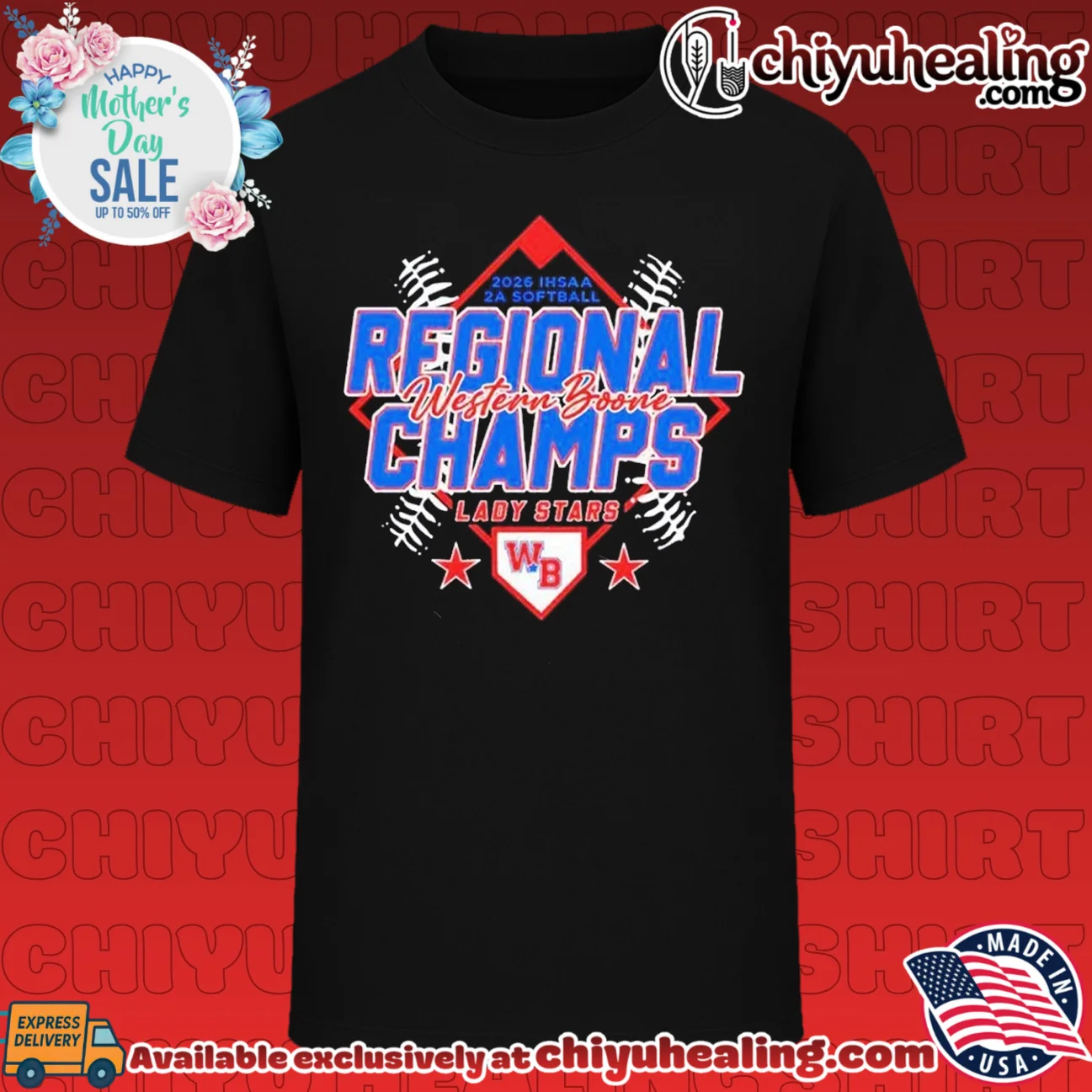 Western Boone Lady Stars 2026 IHSAA 2A Softball Regional Champs official shirt & hoodie - Ultimate Gift Edition