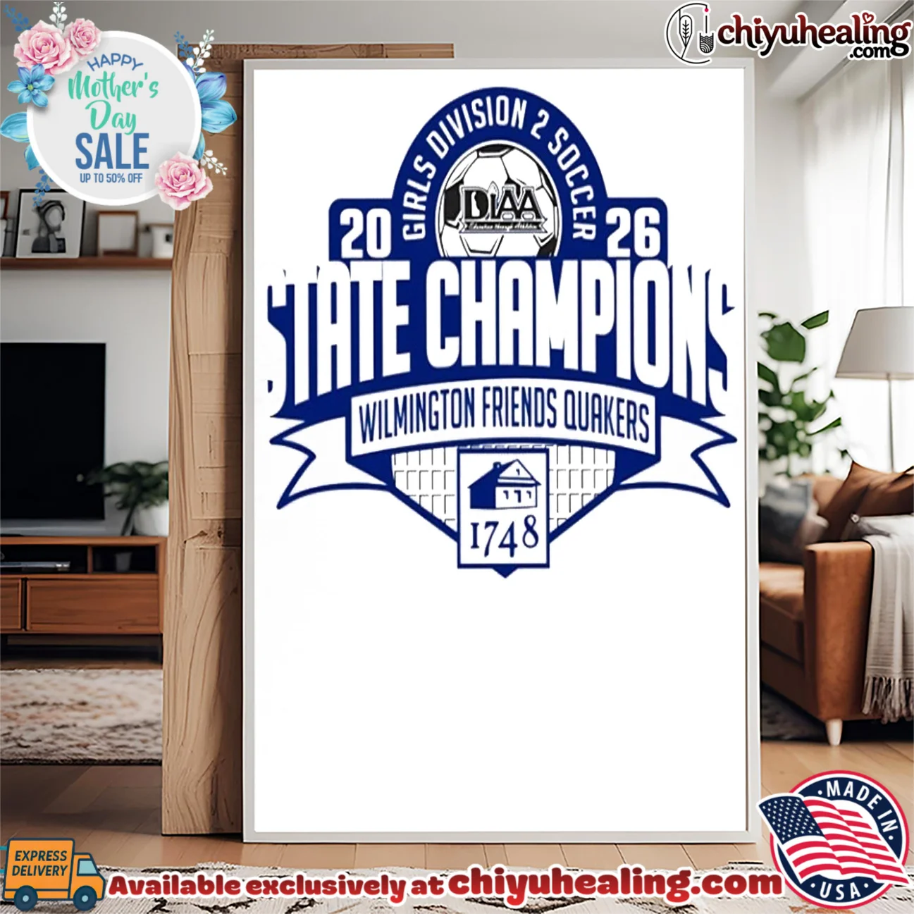 Wilmington Friends Quakers 2026 DIAA Girls Division 2 Soccer Champions shirt vintage shirt & hoodie | IP Merchandise Wilmington Friends Quakers 2026 DIAA Girls Division 2 Soccer Champions shirt