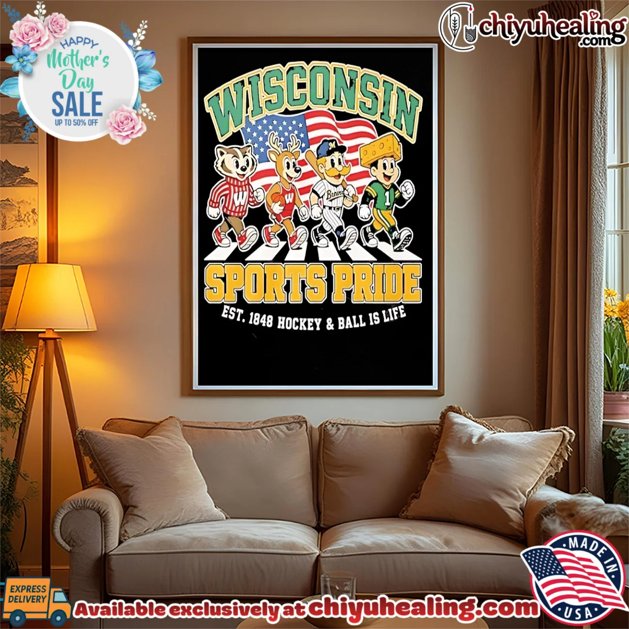 Wisconsin Sports Pride est 1848 Hockey and Ball is life mascot Abbey Road shirt & hoodie Wisconsin Sports Pride est 1848 Hockey and Ball is life mascot Abbey Road shirt & hoodie