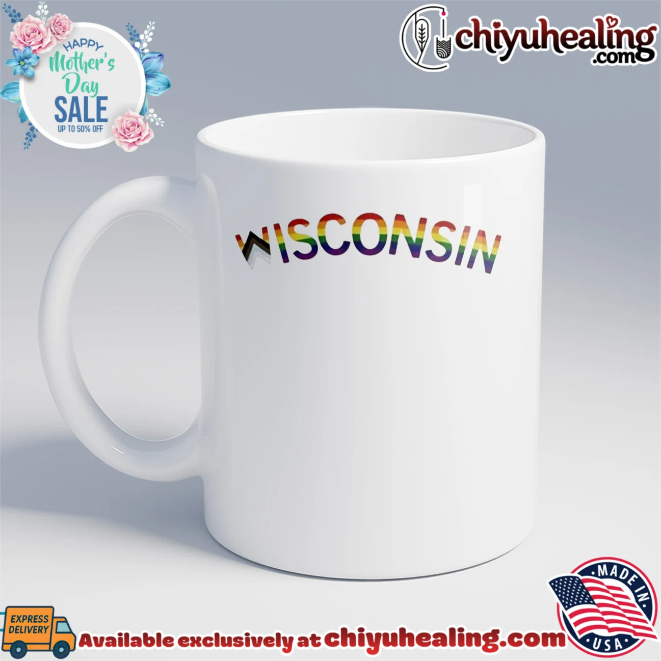 Wisconsin text progress pride flag timeless shirt & hoodie | Aesthetic Apparel Wisconsin text progress pride flag