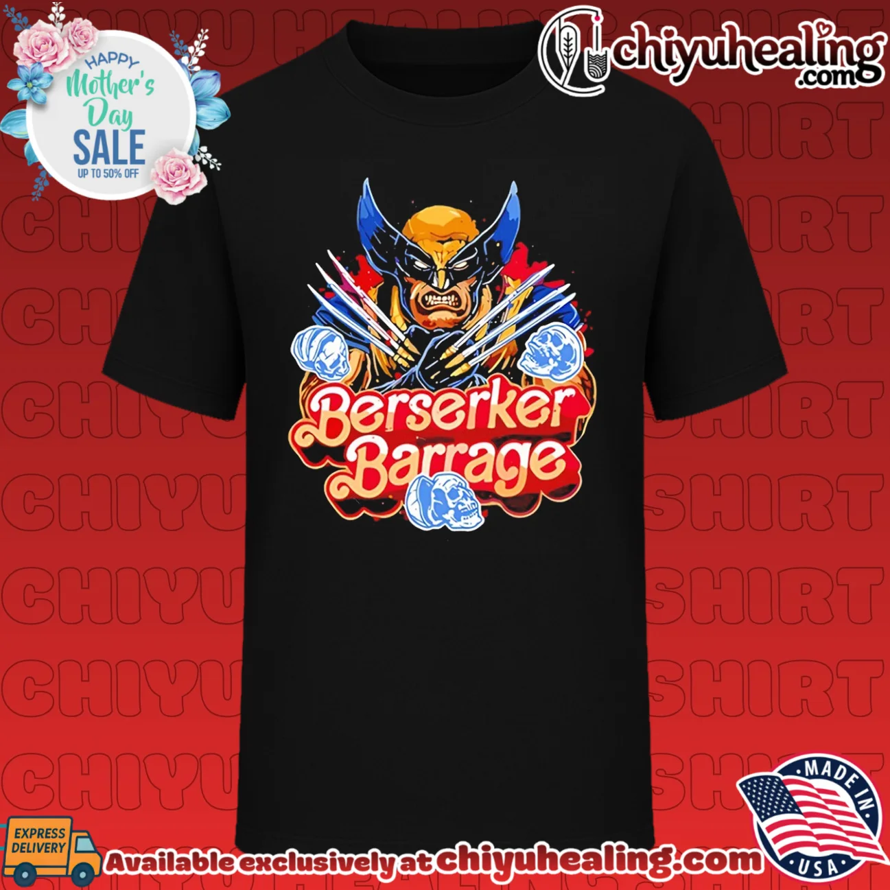 Wolverine Berserker Barrage Marvel X-Men shirt & hoodie