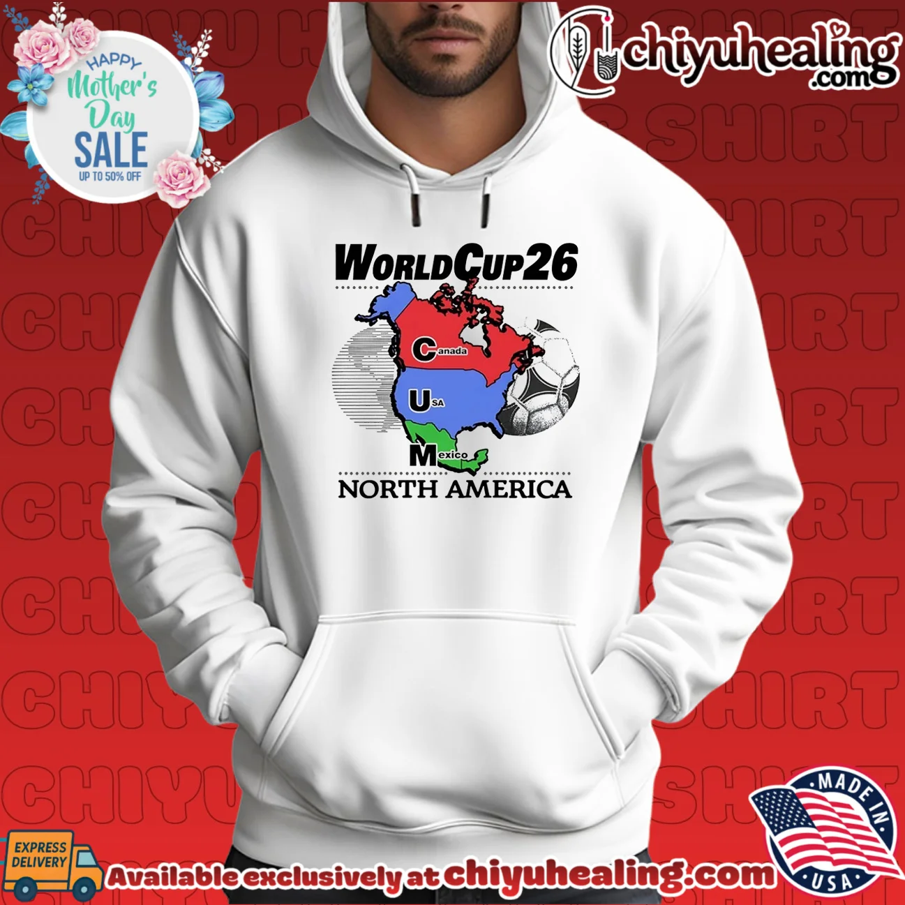 World Cup 26 Cum Map North America Canada USA Mexico shirt & hoodie World Cup 26 Cum Map North America Canada USA Mexico shirt & hoodie