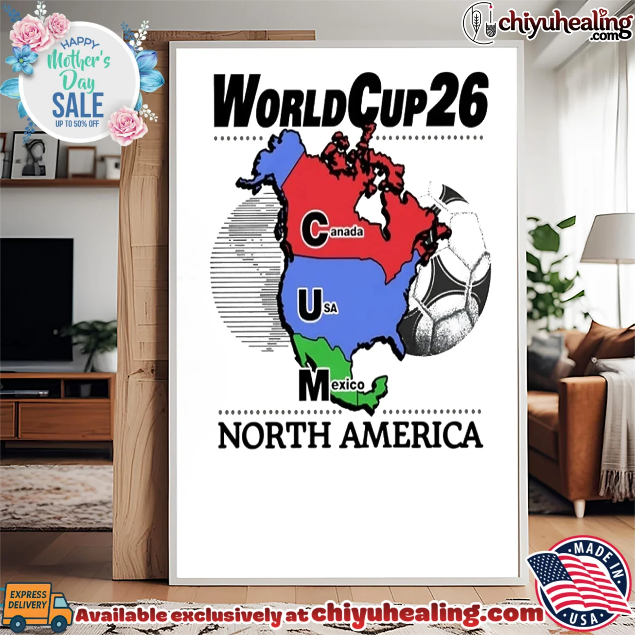 World Cup 26 Cum Map North America Canada USA Mexico shirt & hoodie World Cup 26 Cum Map North America Canada USA Mexico shirt & hoodie