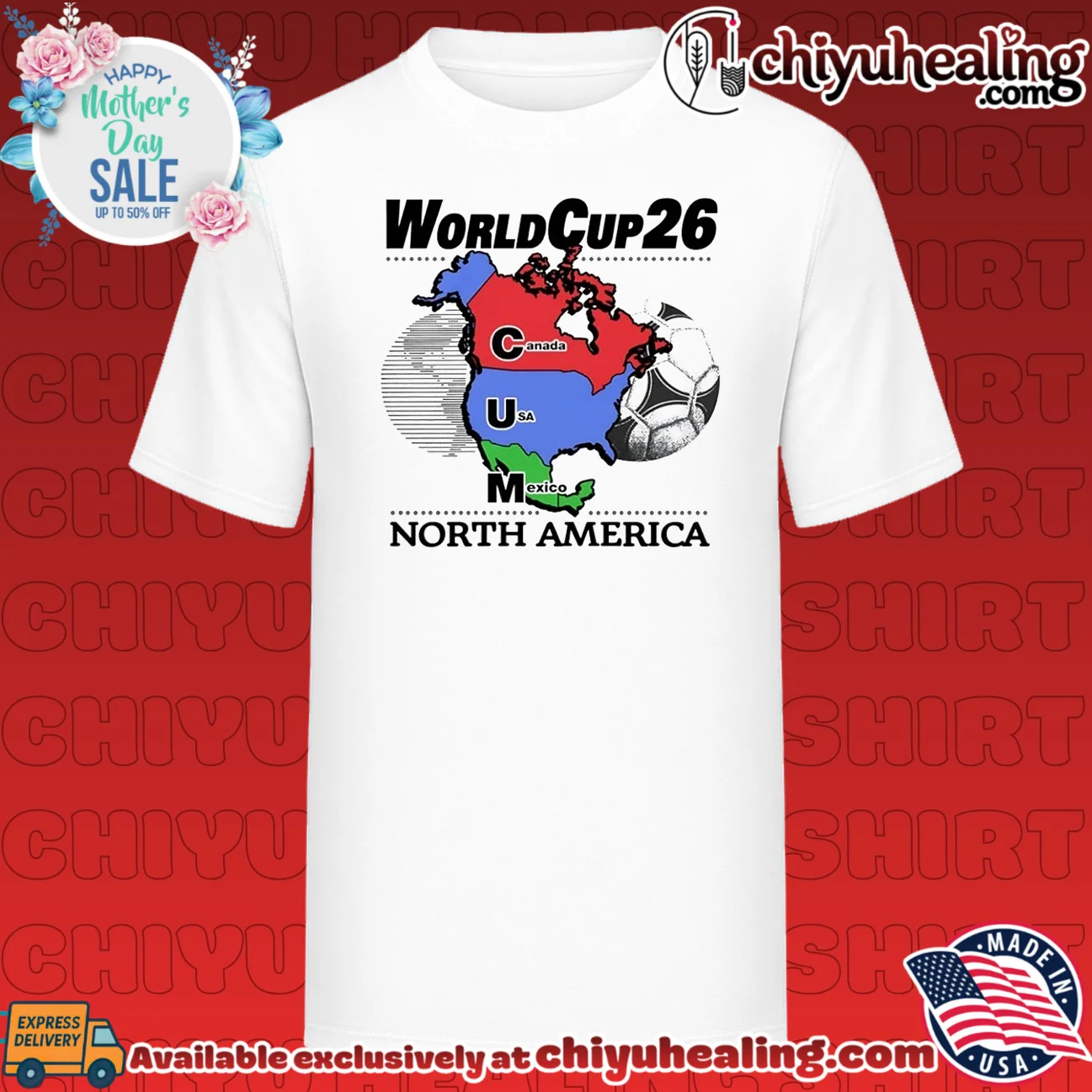 World Cup 26 Cum Map North America Canada USA Mexico shirt & hoodie