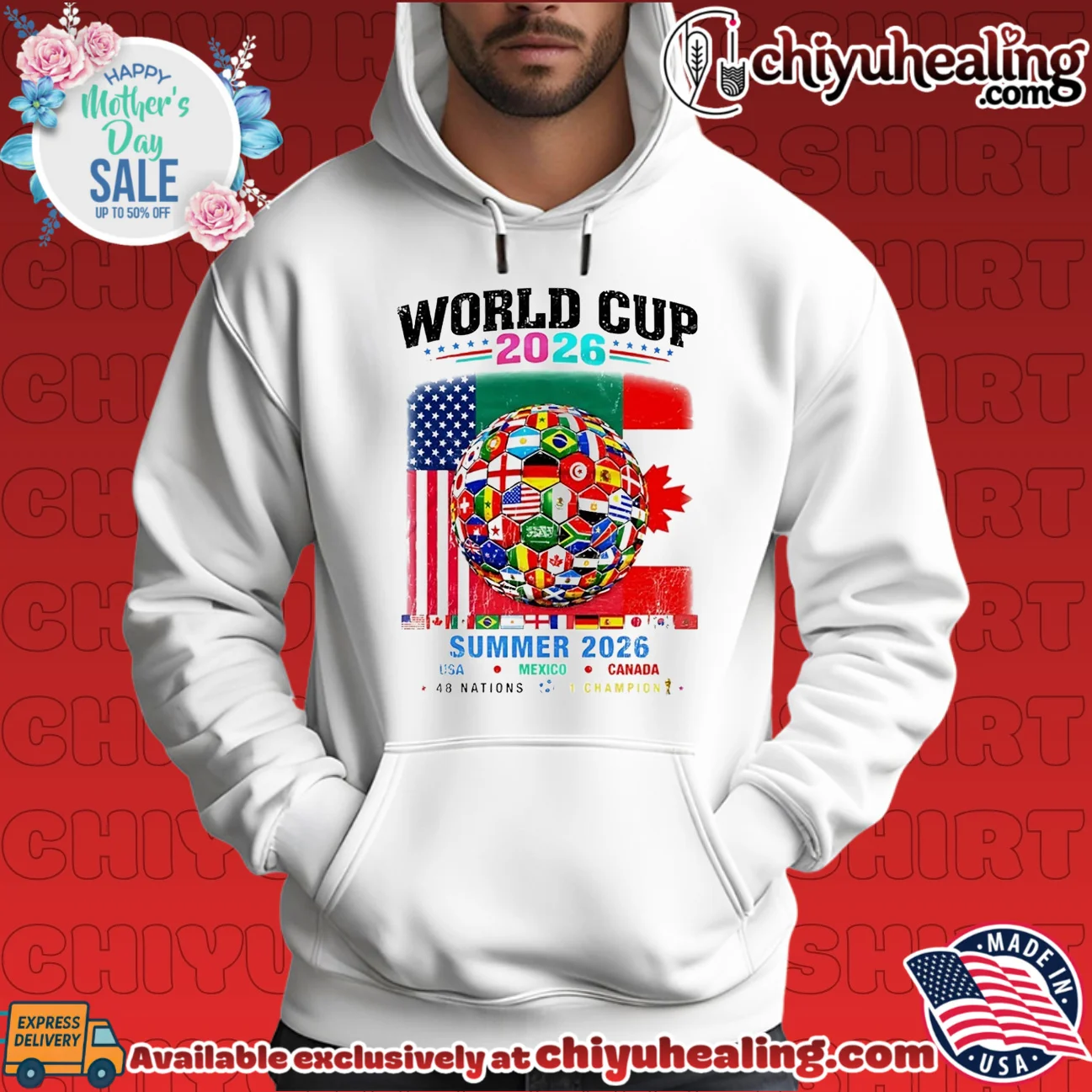 World Cup Summer 2026 48 Nations 1 Champion shirt & hoodie World Cup Summer 2026 48 Nations 1 Champion shirt & hoodie
