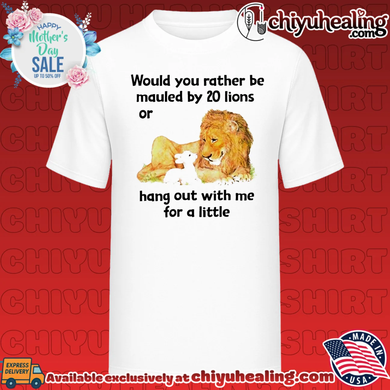Would you rather be mauled by 20 lions or hang out with me for a little shirt & hoodie