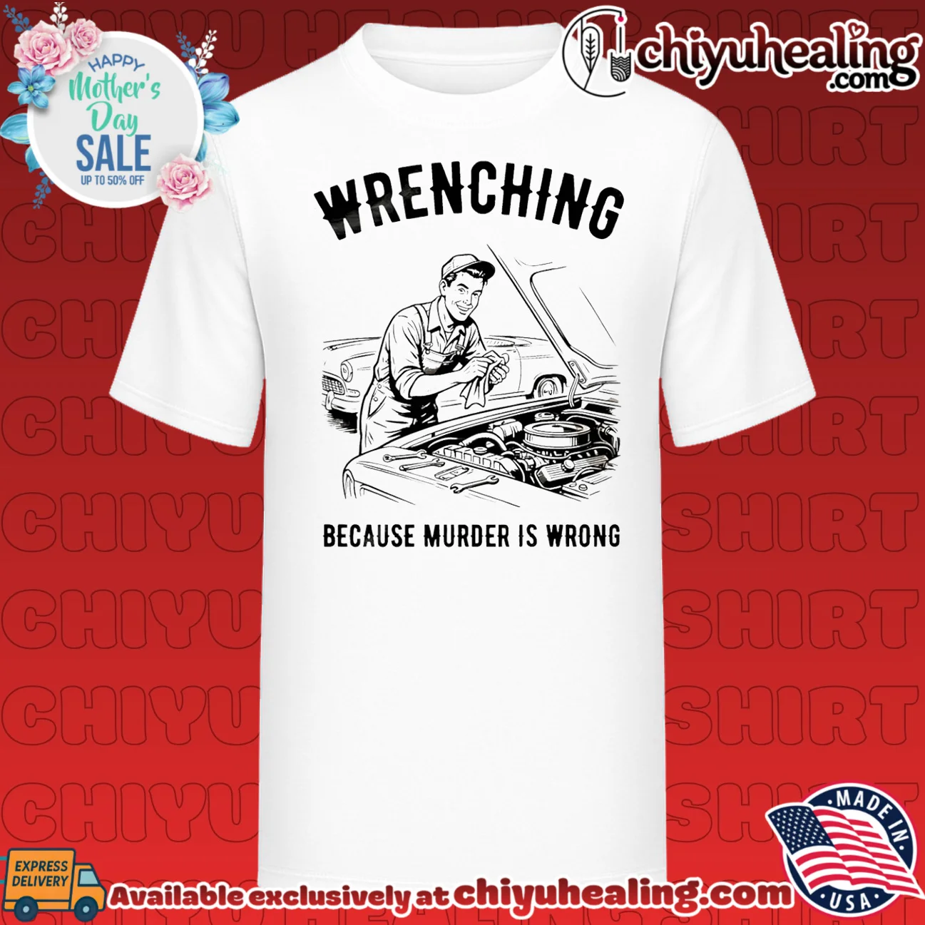 Wrenching because murder is wrong vintage