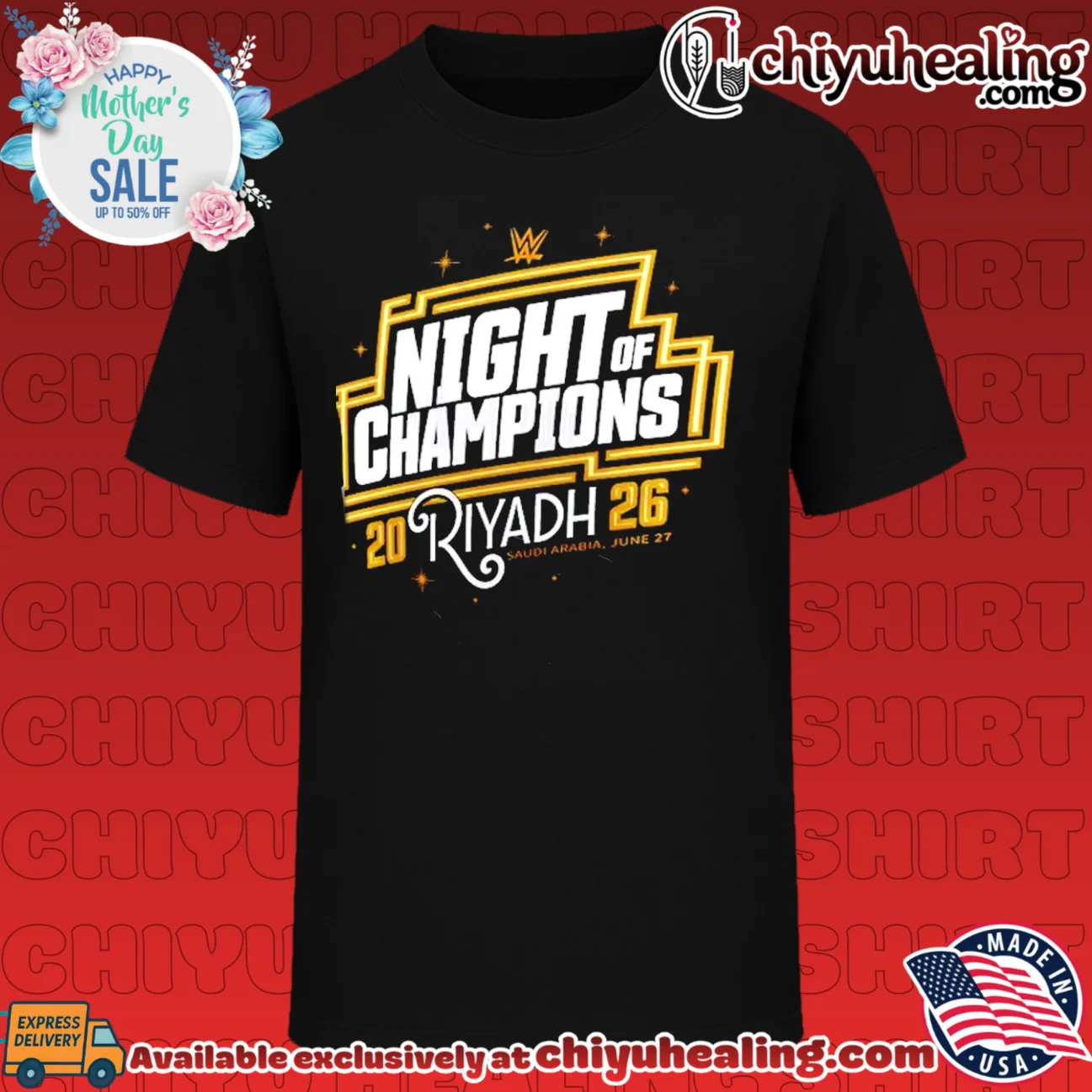 WWE Night of Champions 2026 Riyadh Saudi Arabia shirt & hoodie