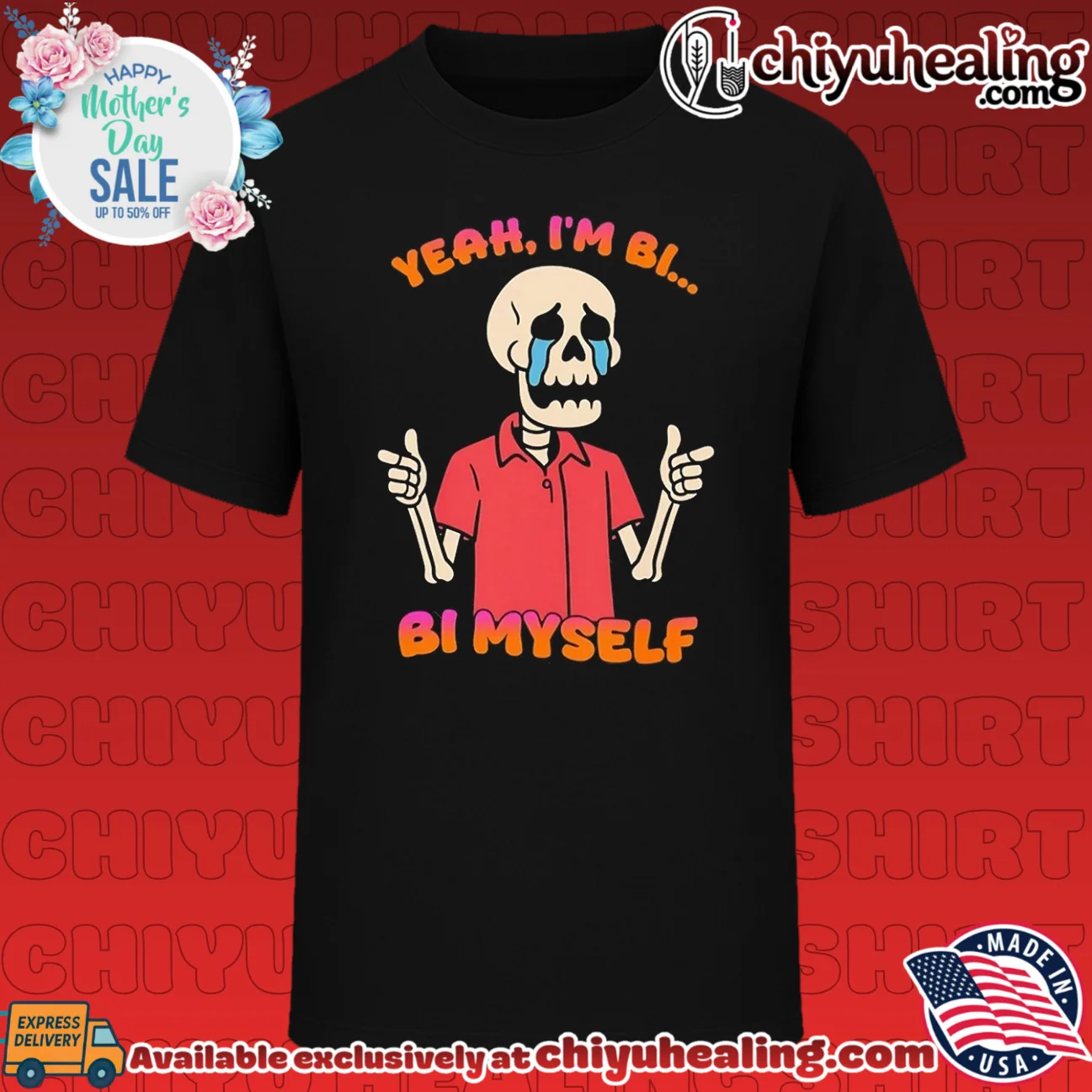 Yeah I'm Bi Bi Myself Skeleton bisexual shirt & hoodie