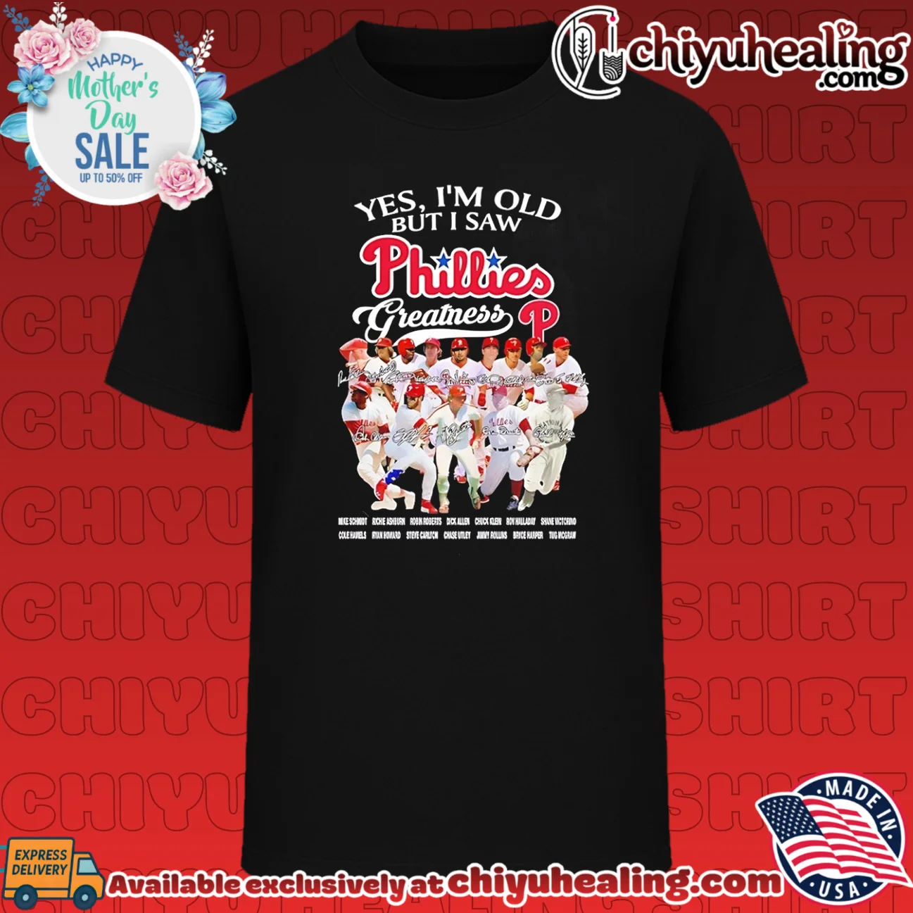 Yes I'm old but I saw Philadelphia Phillies greatness team collage shirt