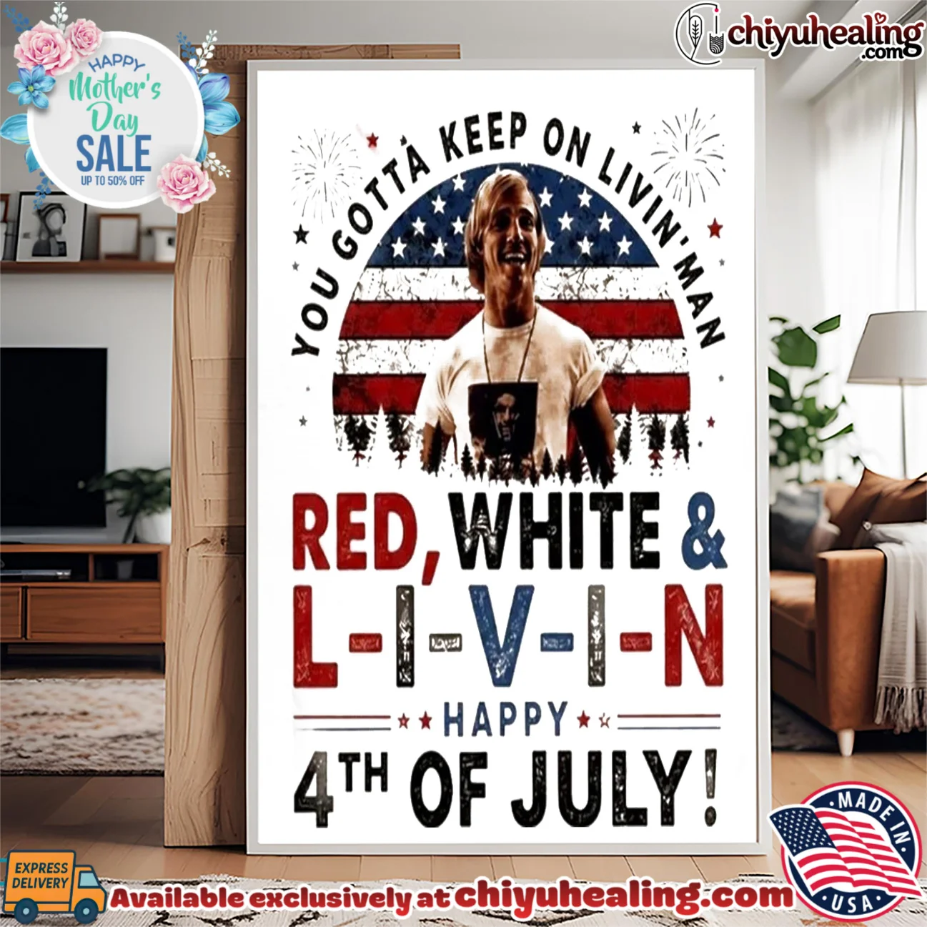 You Gotta Keep On Livin Man 4th Of July official shirt & hoodie - Perfect Fan Gift You Gotta Keep On Livin Man 4th Of July