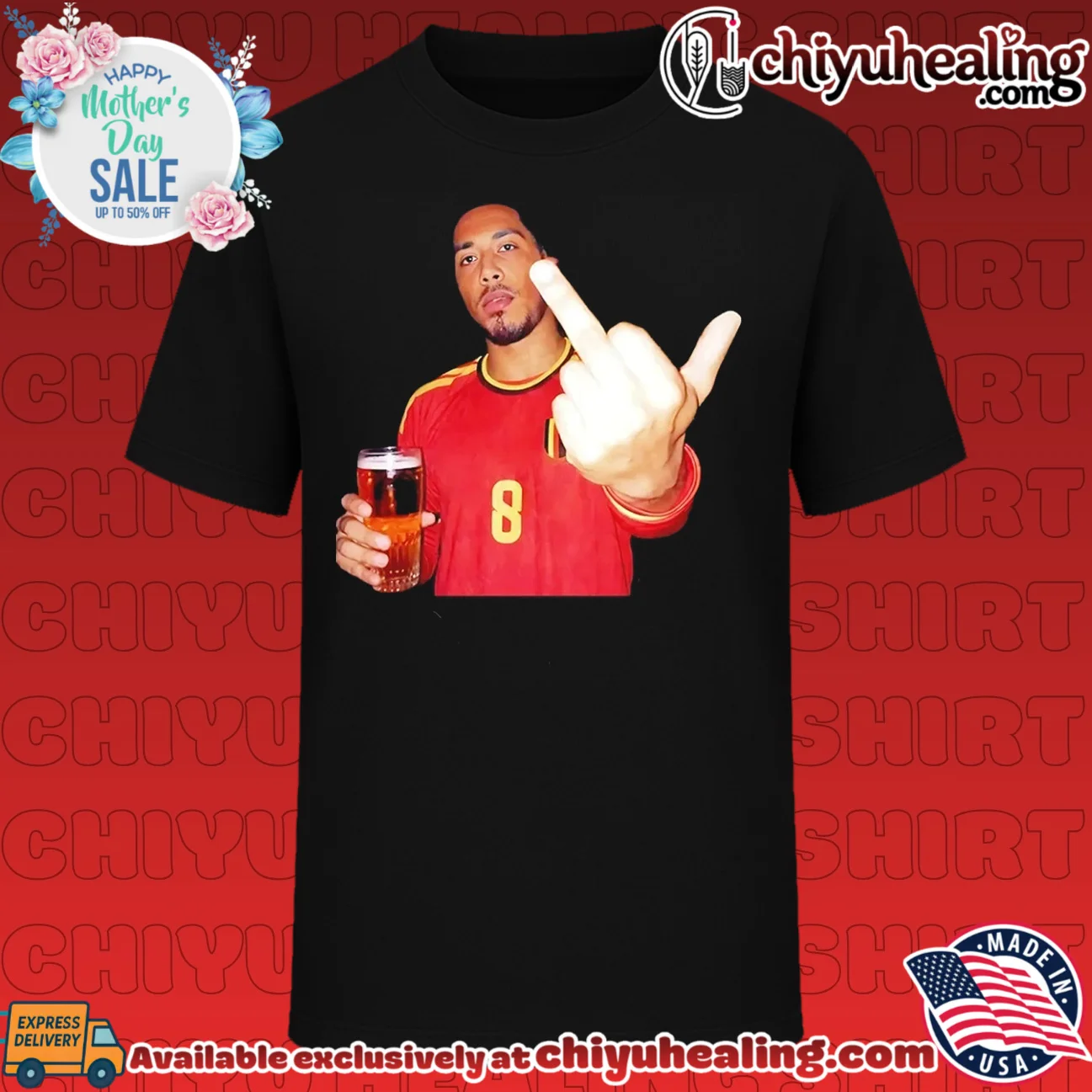 Youri Tielemans Belgium Fc middle finger and beer shirt & hoodie