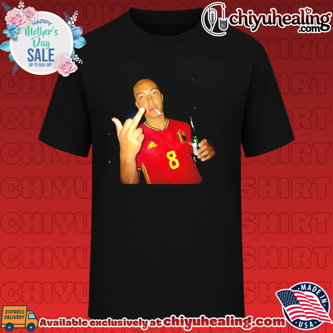 Youri Tielemans Belgium National Football Team middle finger shirt & hoodie