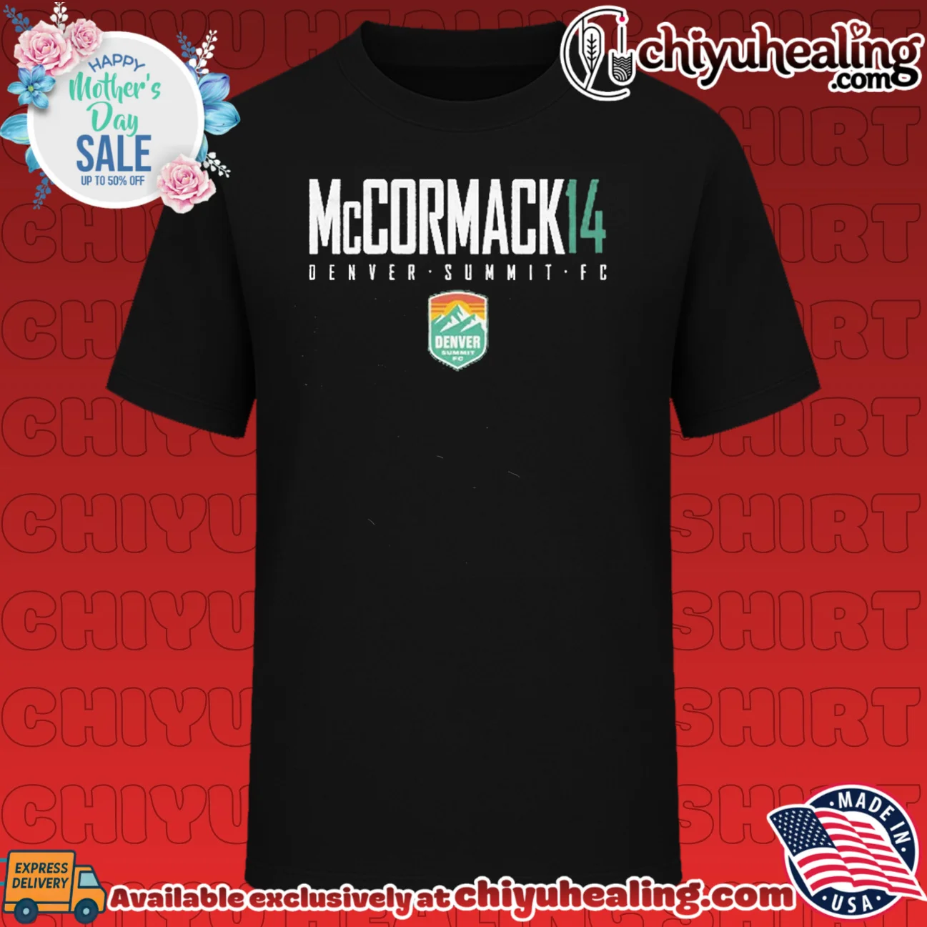 Yuna McCormack 14 Denver Summit FC Soccer Player shirt & hoodie