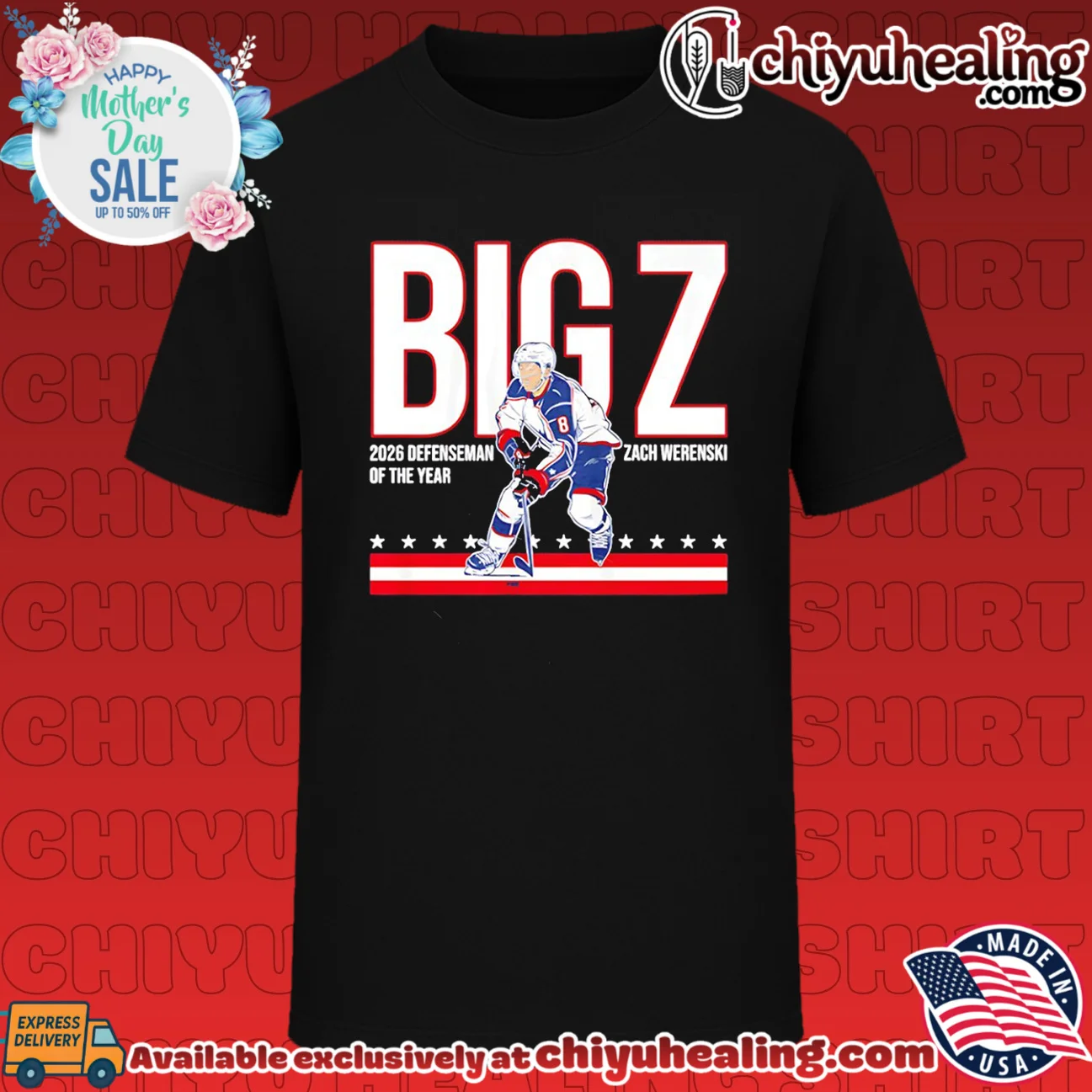 Zach Werenski Columbus Blue Jackets Big Z 2026 Defenseman of the Year