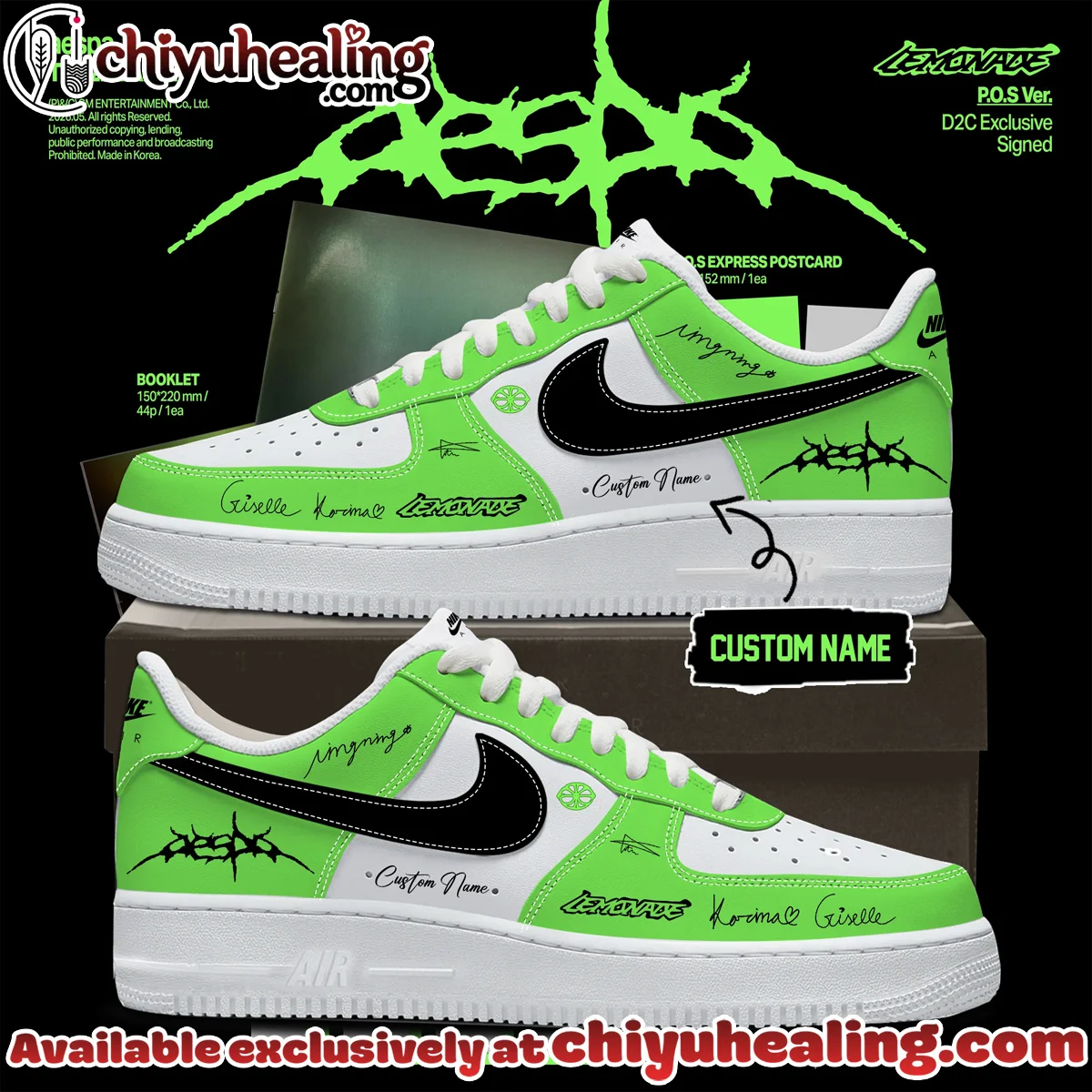 aespa LEMONADE Custom Air Force 1 & Jordan 1 Shoes [Batch 11]