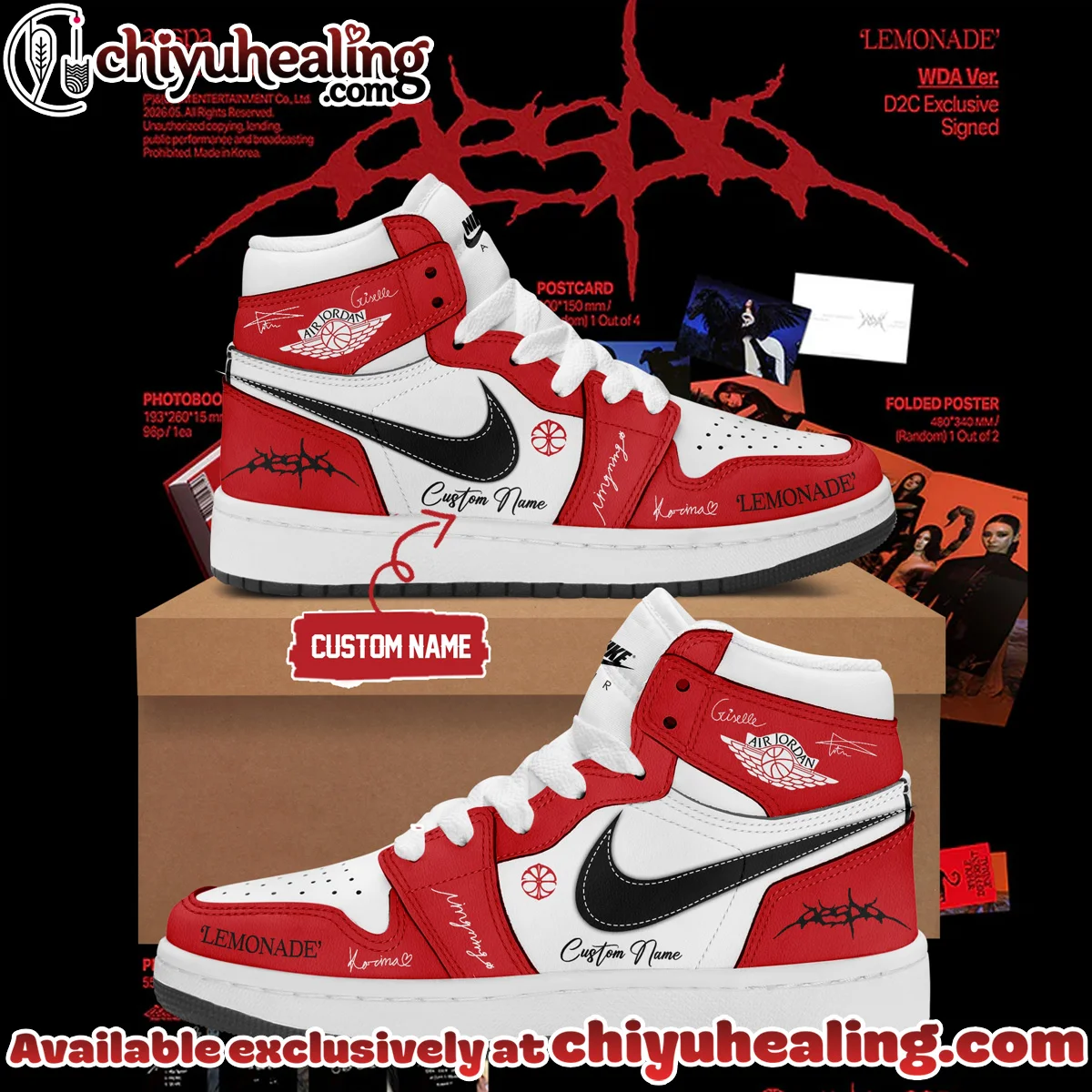 aespa LEMONADE Custom Air Force 1 & Jordan 1 Shoes (Design 3)