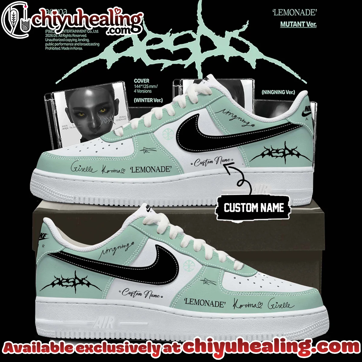 aespa LEMONADE Custom Air Force 1 & Jordan 1 Shoes - Part 8