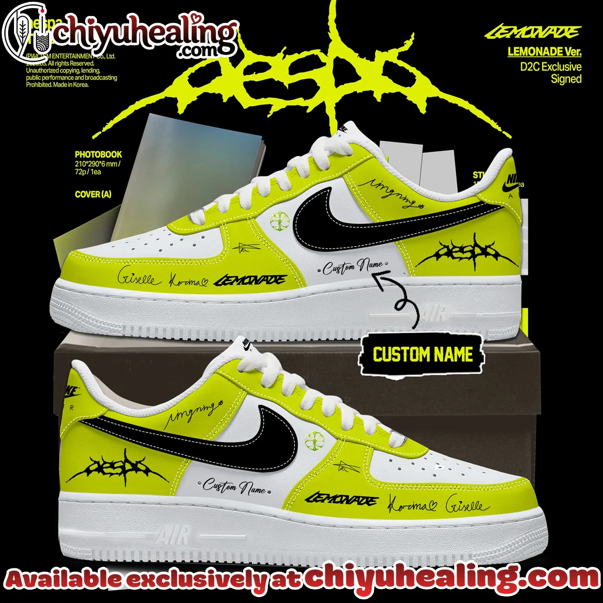 aespa LEMONADE Custom Air Force 1 & Jordan 1 Shoes (Release 13)