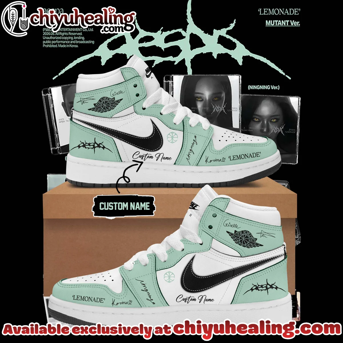 aespa LEMONADE Custom Air Force 1 & Jordan 1 Shoes (Release 7)