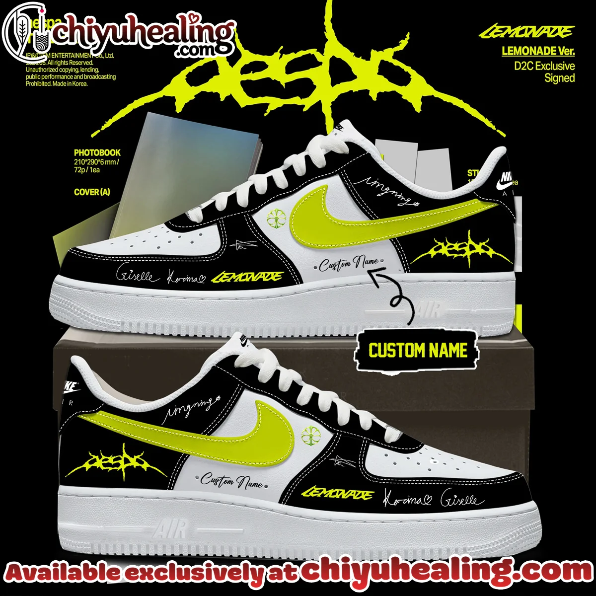 aespa LEMONADE Custom Air Force 1 & Jordan 1 Shoes (Style 3)