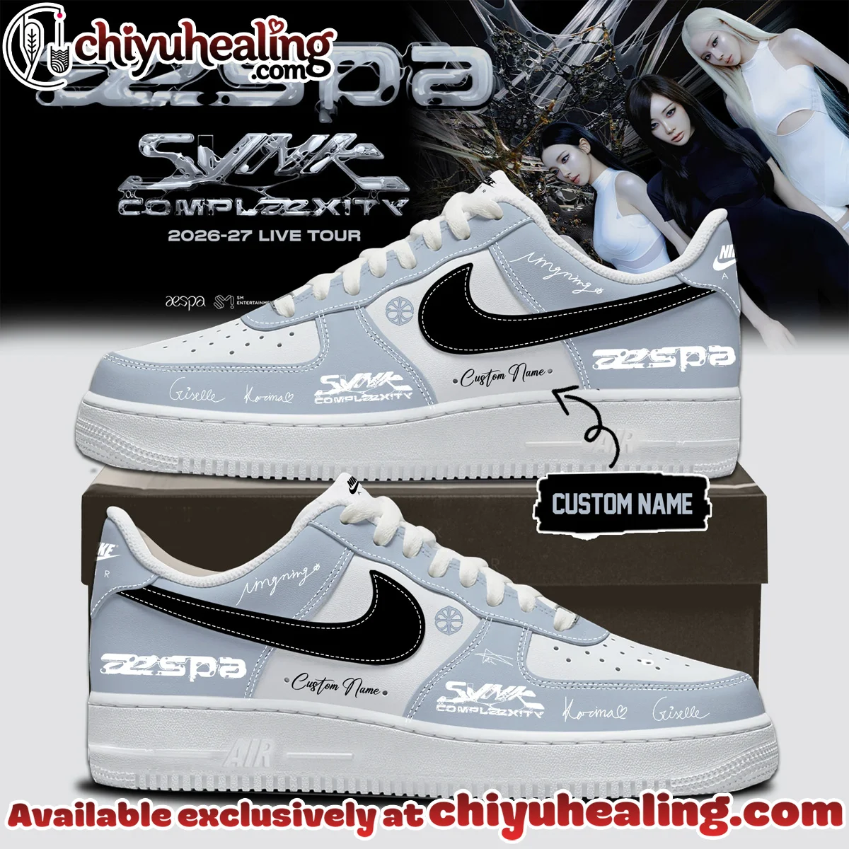 aespa LIVE TOUR SYNK COMPLæXITY Custom Air Force 1 & Jordan 1 Shoes [Batch 13]