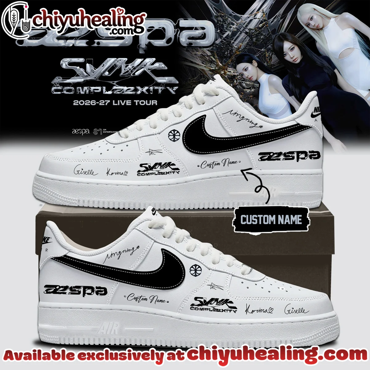 aespa LIVE TOUR SYNK COMPLæXITY Custom Air Force 1 & Jordan 1 Shoes - Part 22