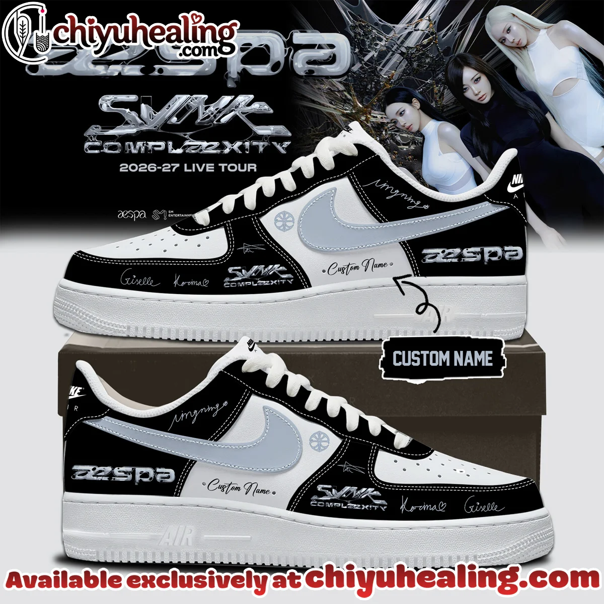 aespa LIVE TOUR SYNK COMPLæXITY Custom Air Force 1 & Jordan 1 Shoes - Series 11