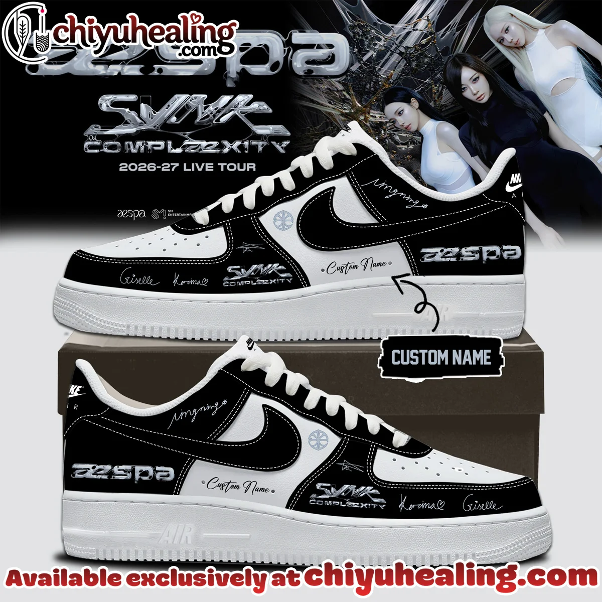 aespa LIVE TOUR SYNK COMPLæXITY Custom Air Force 1 & Jordan 1 Shoes - Series 16