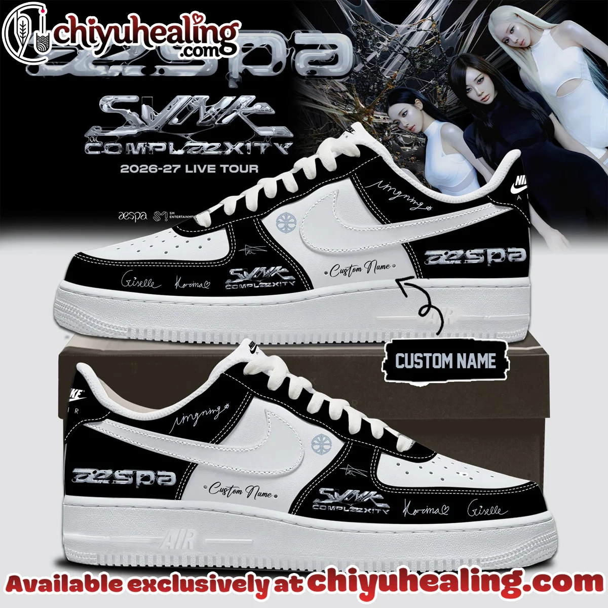 aespa LIVE TOUR SYNK COMPLæXITY Custom Air Force 1 & Jordan 1 Shoes - Variant 18