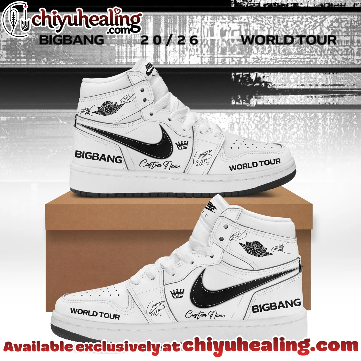 BIGBANG WORLD TOUR Custom Air Force 1 & Jordan 1 Shoes [Drop 13]