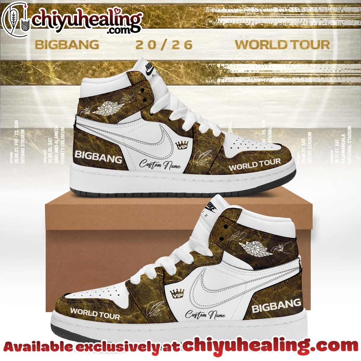 BIGBANG WORLD TOUR Custom Air Force 1 & Jordan 1 Shoes - Part 29