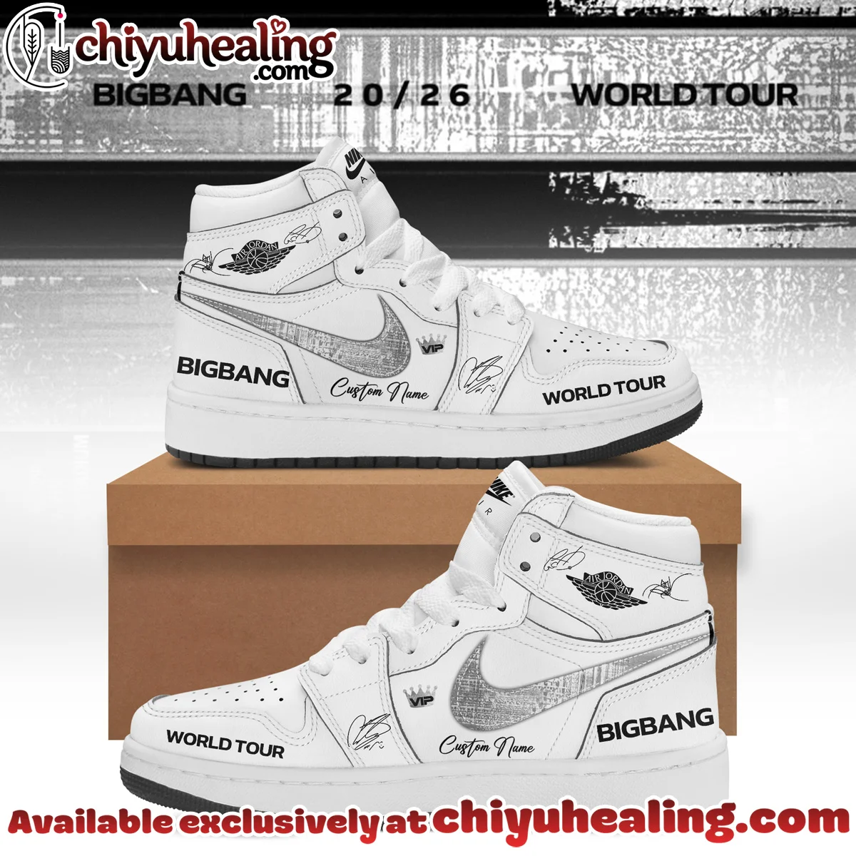 BIGBANG WORLD TOUR Custom Air Force 1 & Jordan 1 Shoes (Style 9)